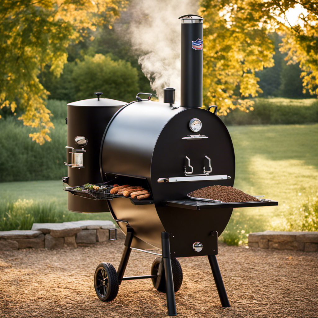 An image showcasing an expertly crafted wood pellet smoker