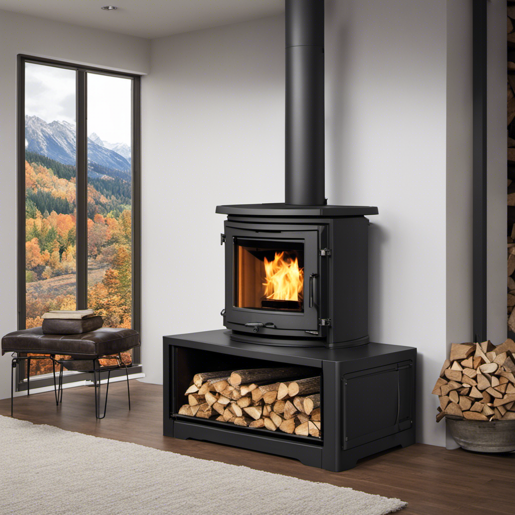 An image showcasing the step-by-step transformation of a rustic wood stove into a modern pellet stove