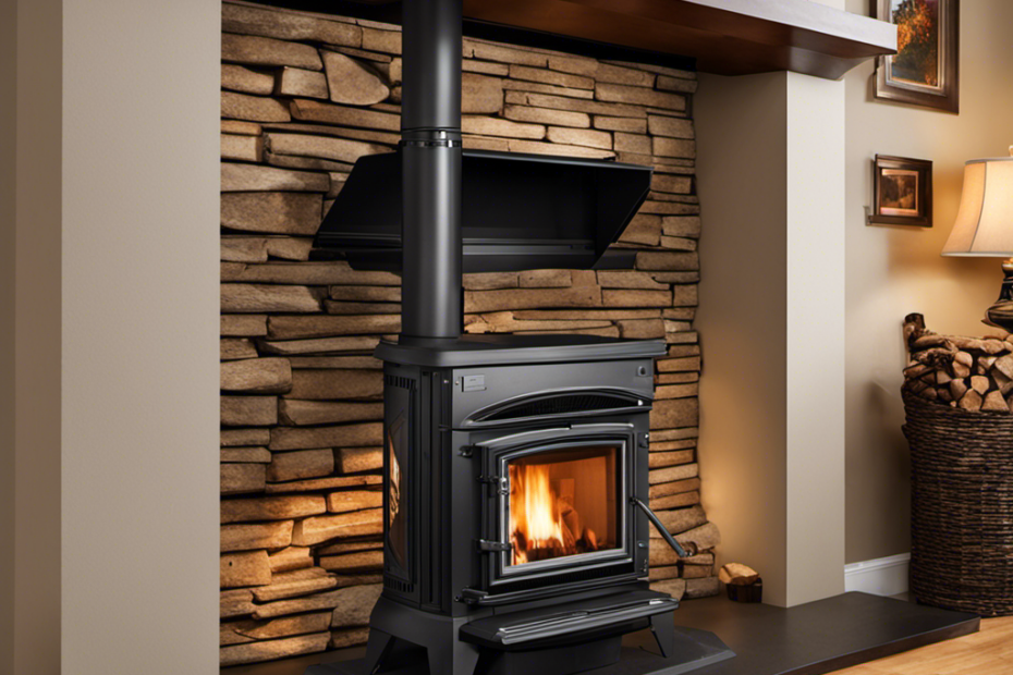 An image showcasing a step-by-step guide to installing a wood pellet stove insert