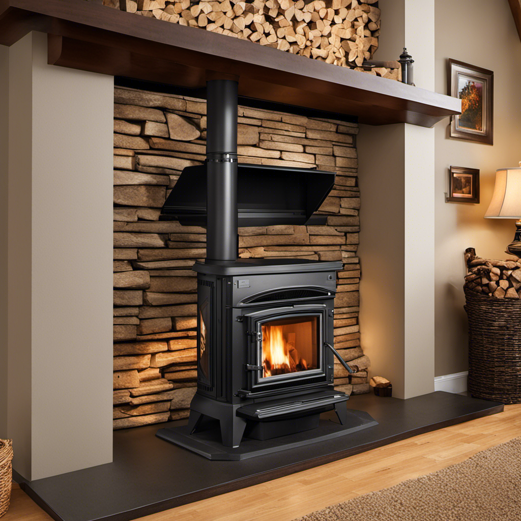 An image showcasing a step-by-step guide to installing a wood pellet stove insert