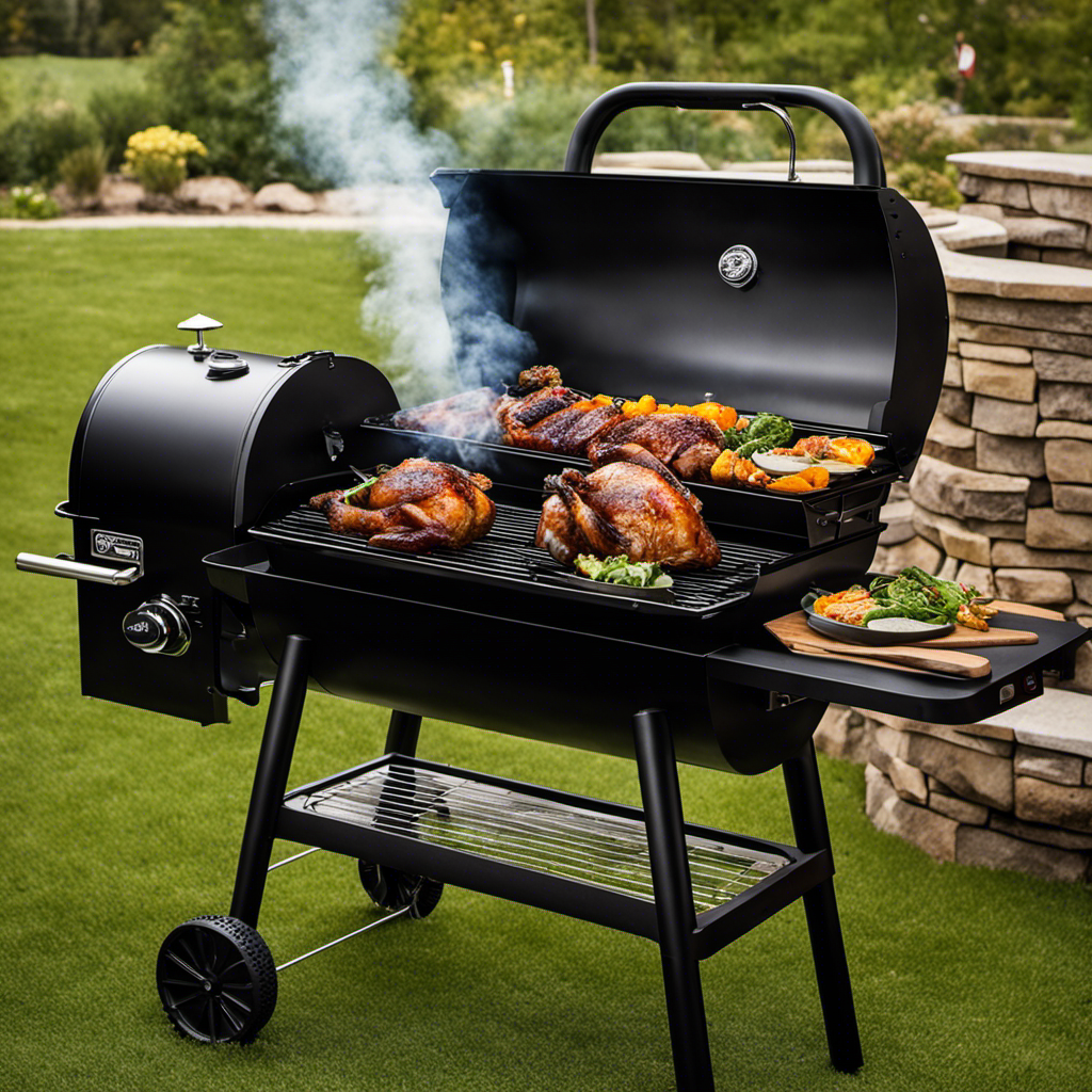 An image capturing the golden-brown turkey sizzling on the Pit Boss Wood Pellet Grill