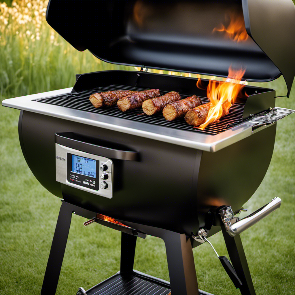 An image that showcases a close-up of a Treager Wood Pellet Grill's digital meter and fire box thermometer, emphasizing the discrepancy between the two readings