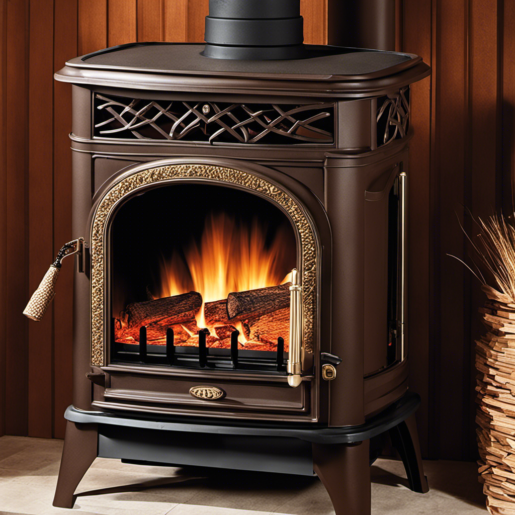 An image that captures the intricate texture and warm hues of pellet wood stove wood pellets
