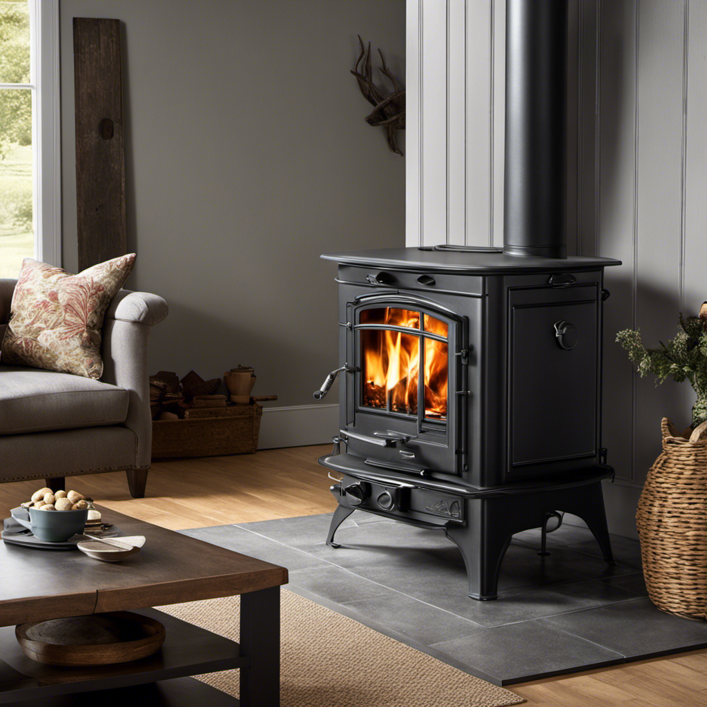 An image showcasing the sturdy and durable Ashley EC95 Wood Stove, emphasizing its weight