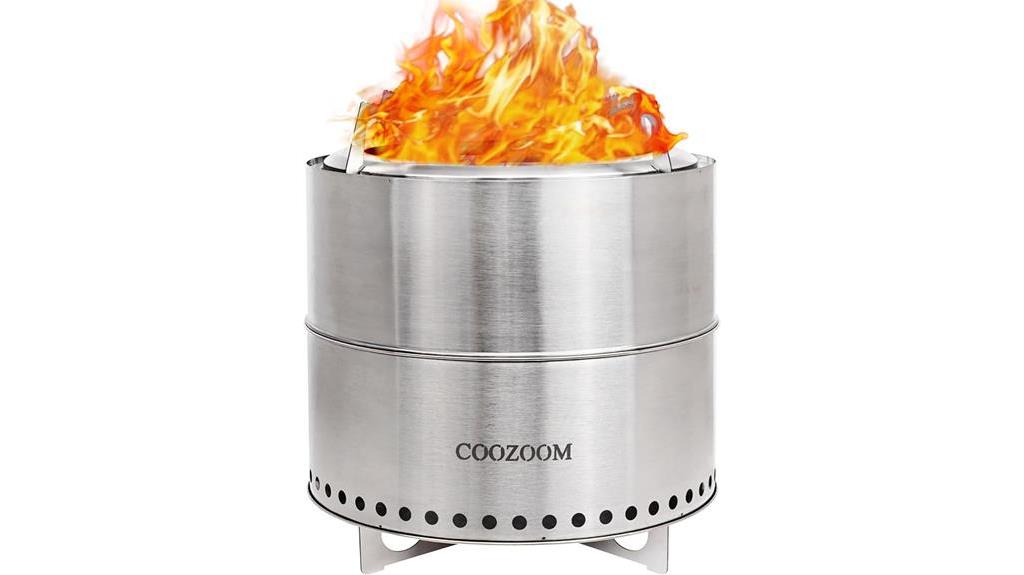 compact powerful coozoom fire pit
