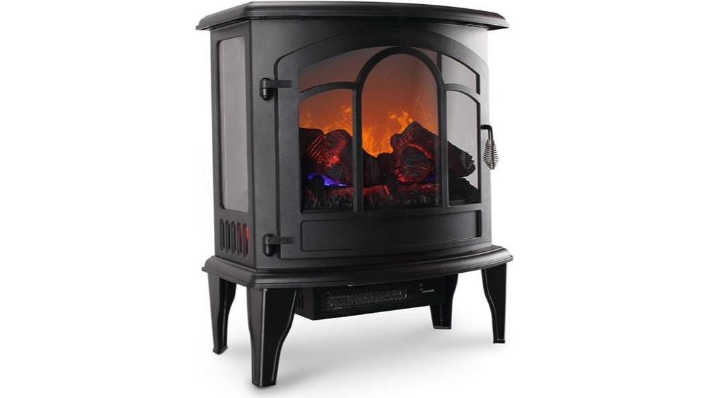 detailed review of della 17 inch electric fireplace stove