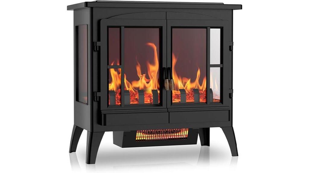 detailed review of eueiriup electric fireplace stove
