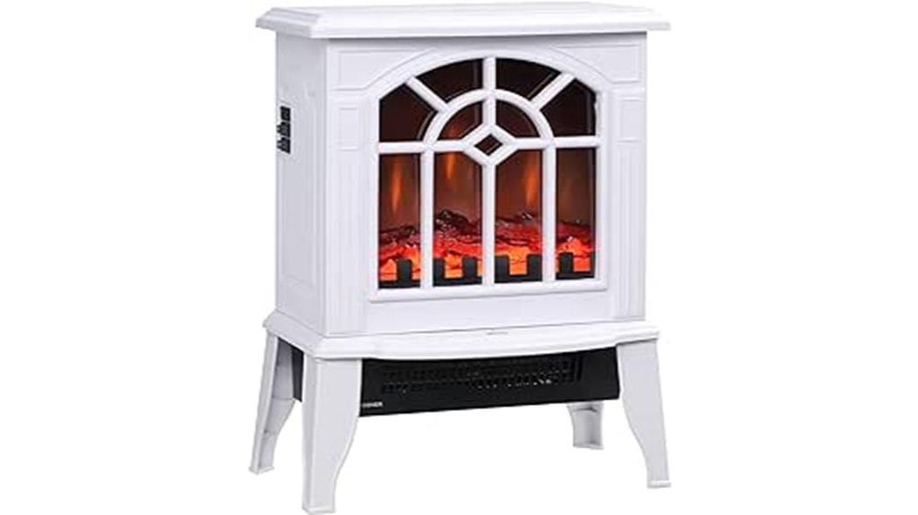 detailed review of homcom 18 electric fireplace heater