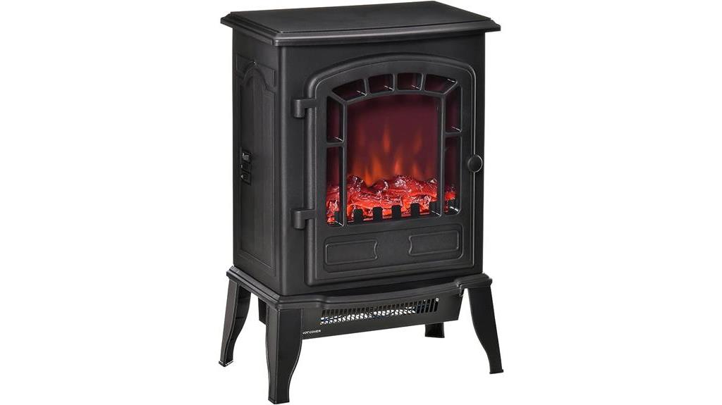 detailed review of homcom 22 electric fireplace stove