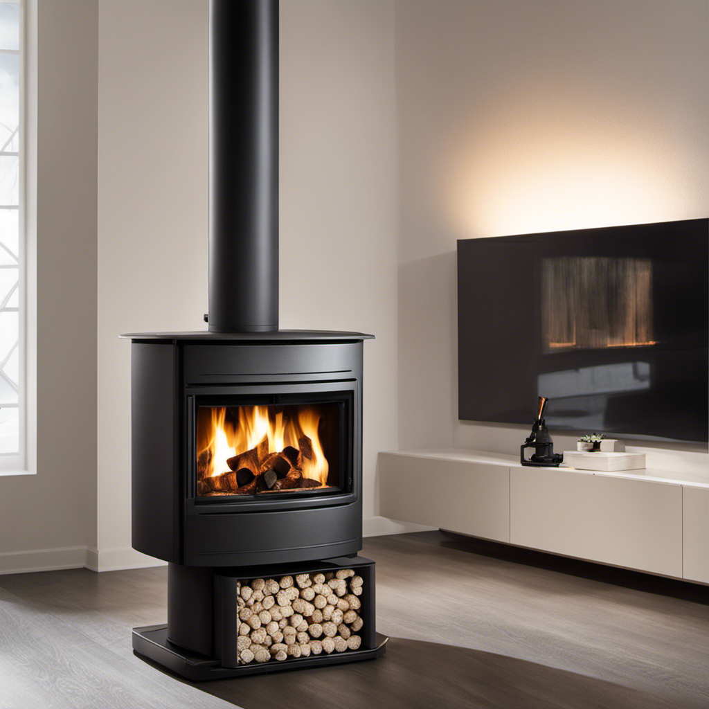 An image showcasing the unseen perils within pellet stove ash