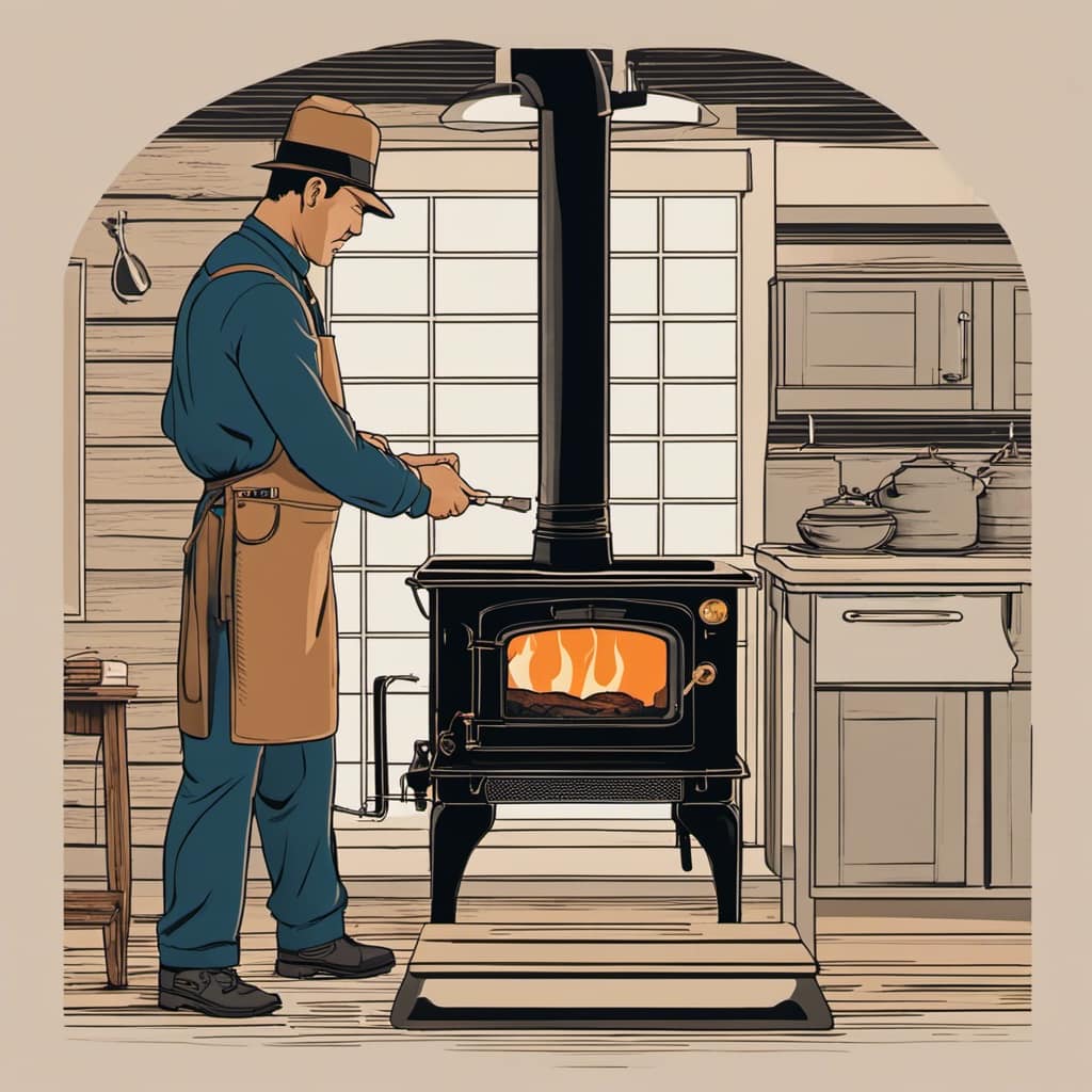 wood burning stove installation