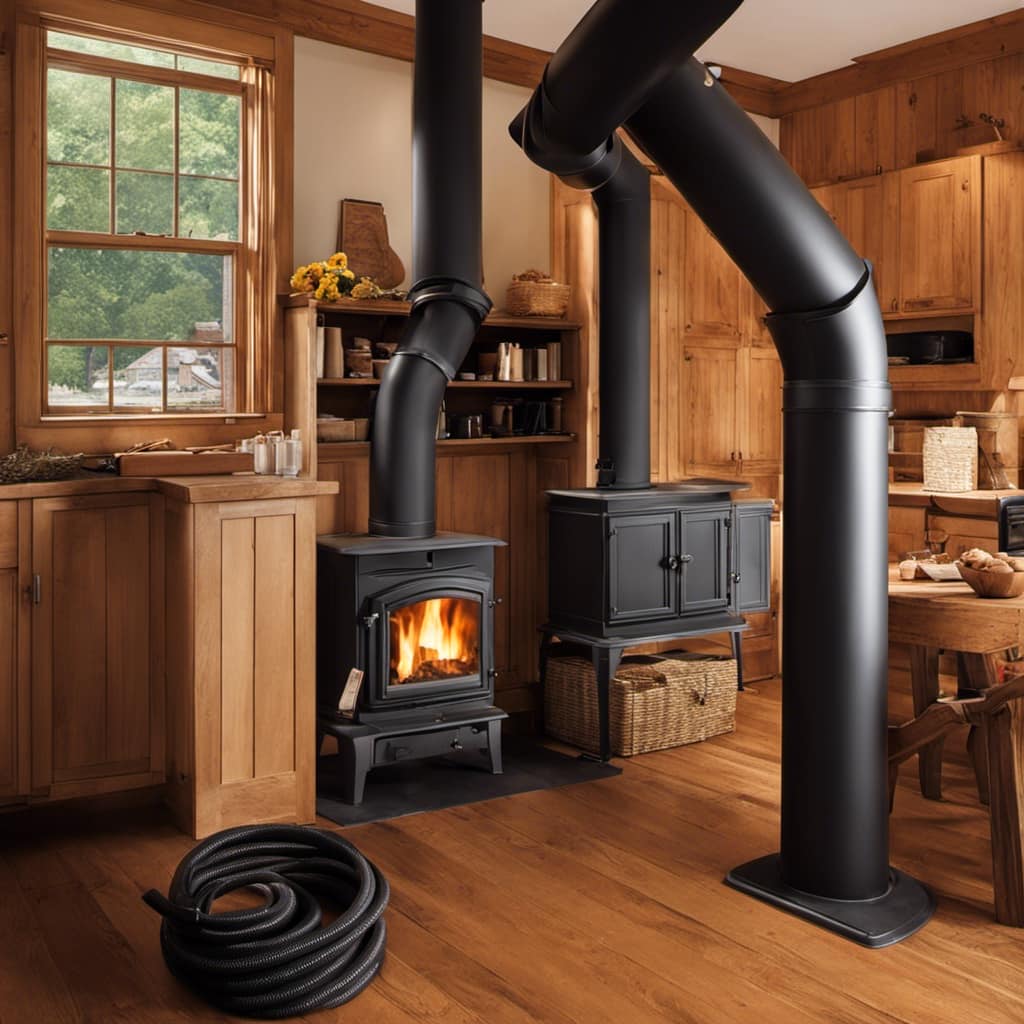 wood stove fans on top of stove