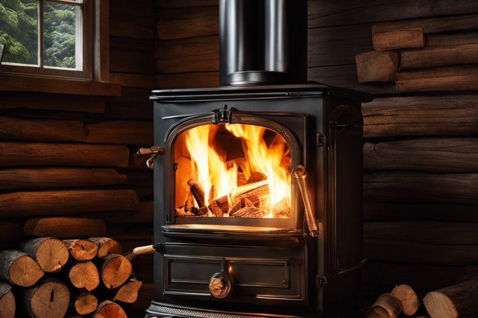 An image illustrating the inner workings of a wood stove
