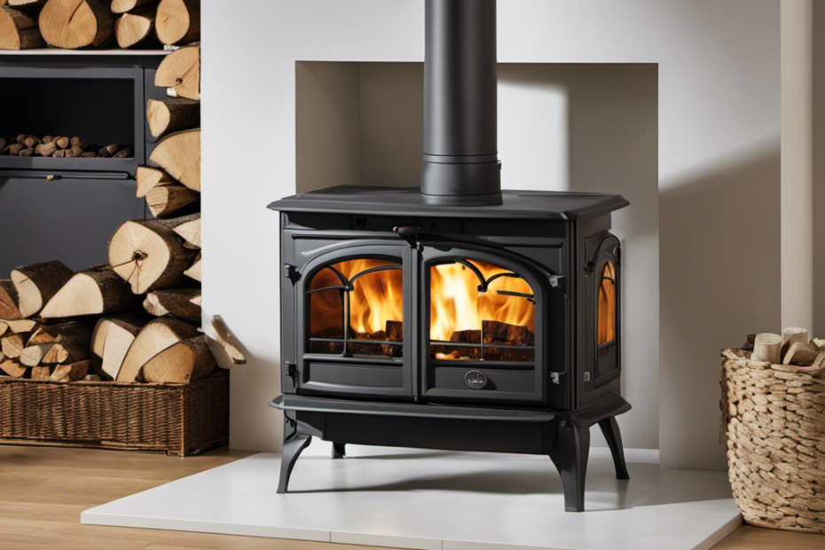 An image showcasing a diverse range of wood stoves, displaying the official 26 Wood Stove Tax Credit logo and highlighting the specific features that make them eligible for the credit