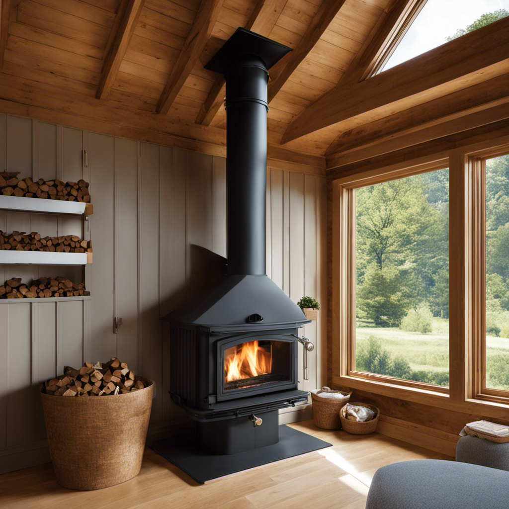 An image that showcases a wood stove chimney pipe with multiple elbows, illustrating the possibility of various configurations
