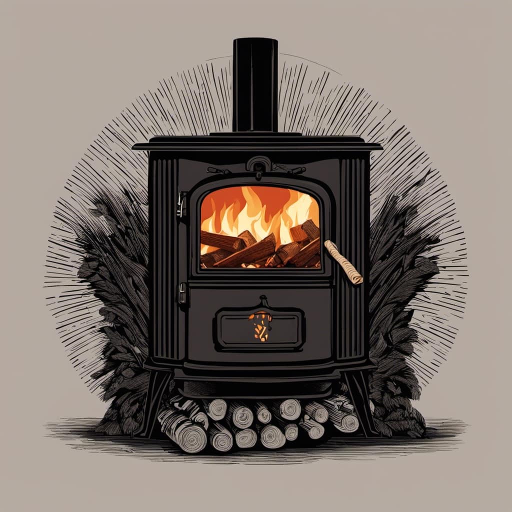 log wood stove