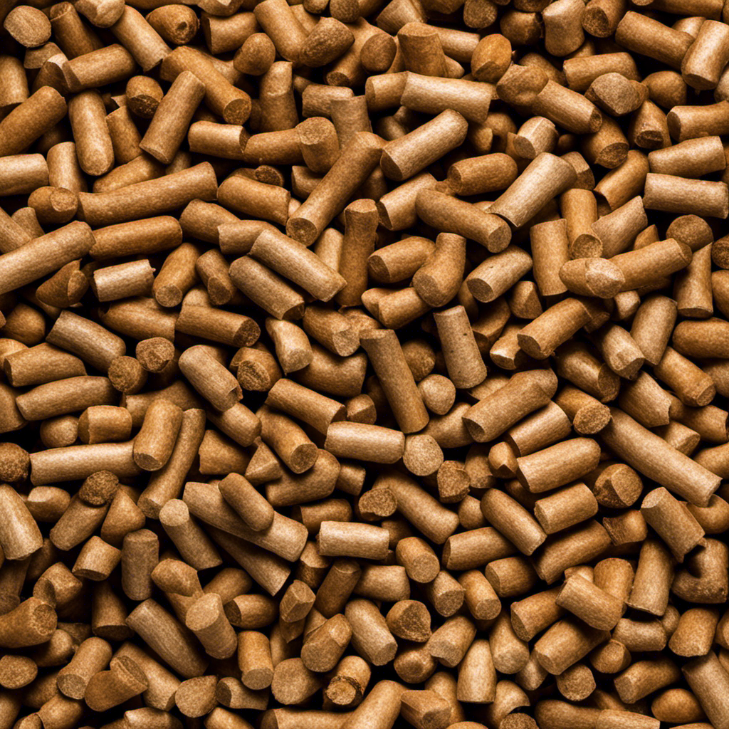 An image showcasing the impressive volume of Lignetics Wood Pellet Fuel - a colossal ton of pellets neatly stacked in bags, each weighing 40 lbs