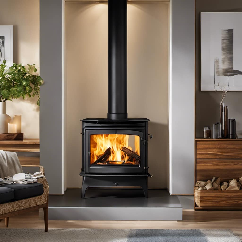 log wood stove