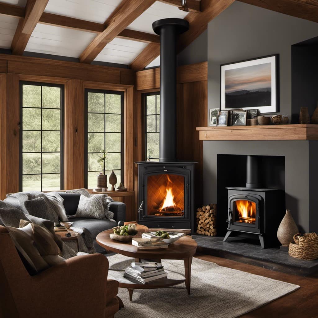 log wood stove