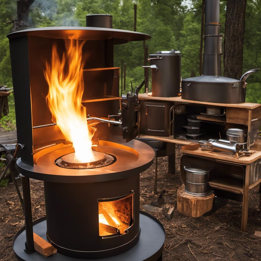 truck camping wood stove