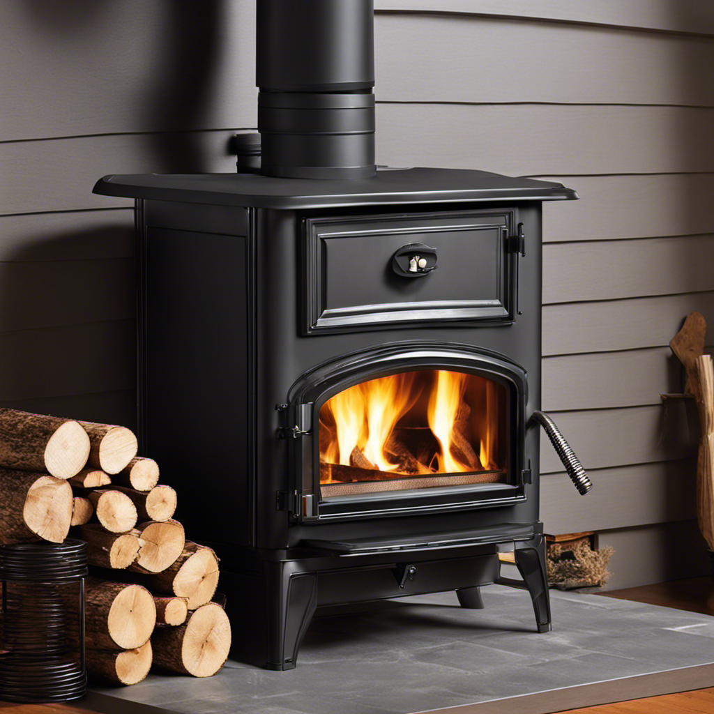 An image showcasing a step-by-step guide on how to bump out a wood stove