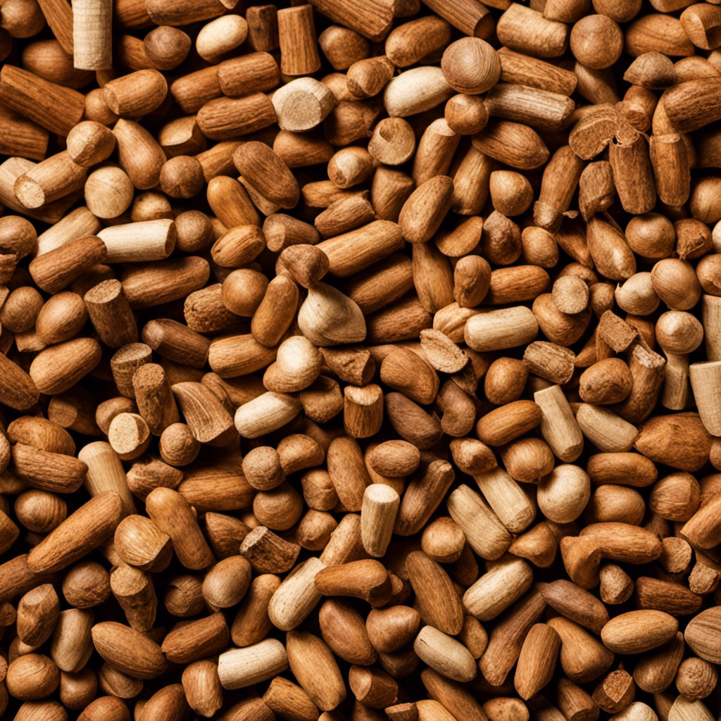 An image showcasing a diverse selection of wood pellets