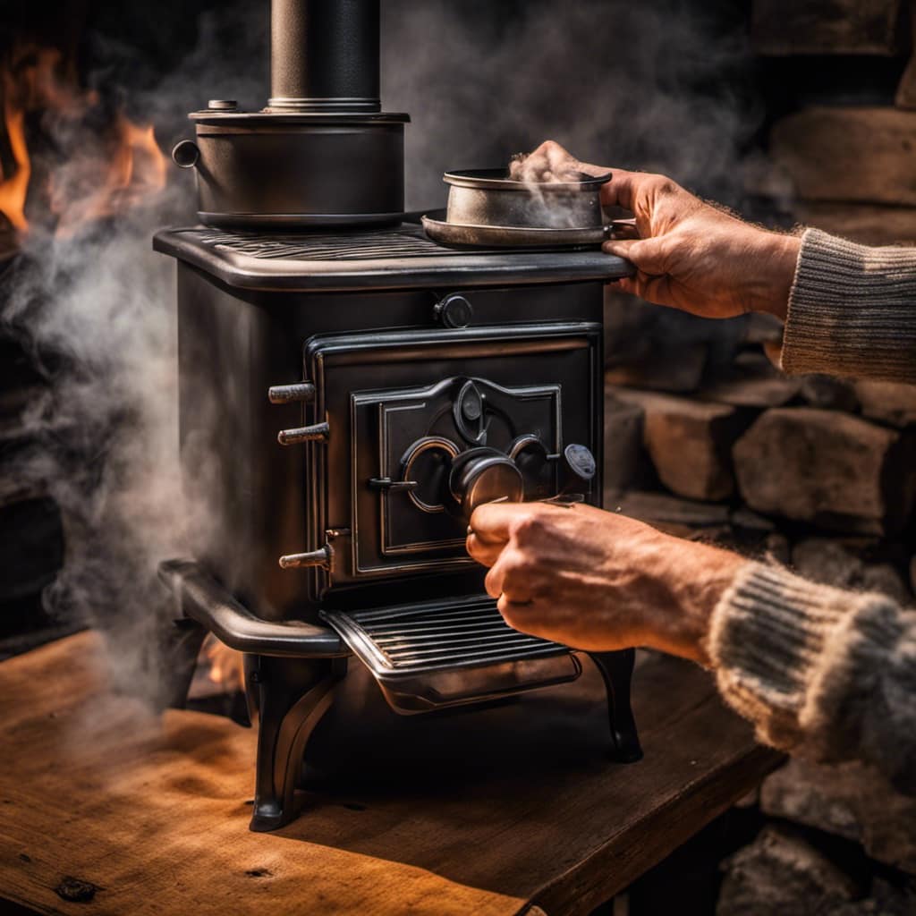 antique wood burning stove