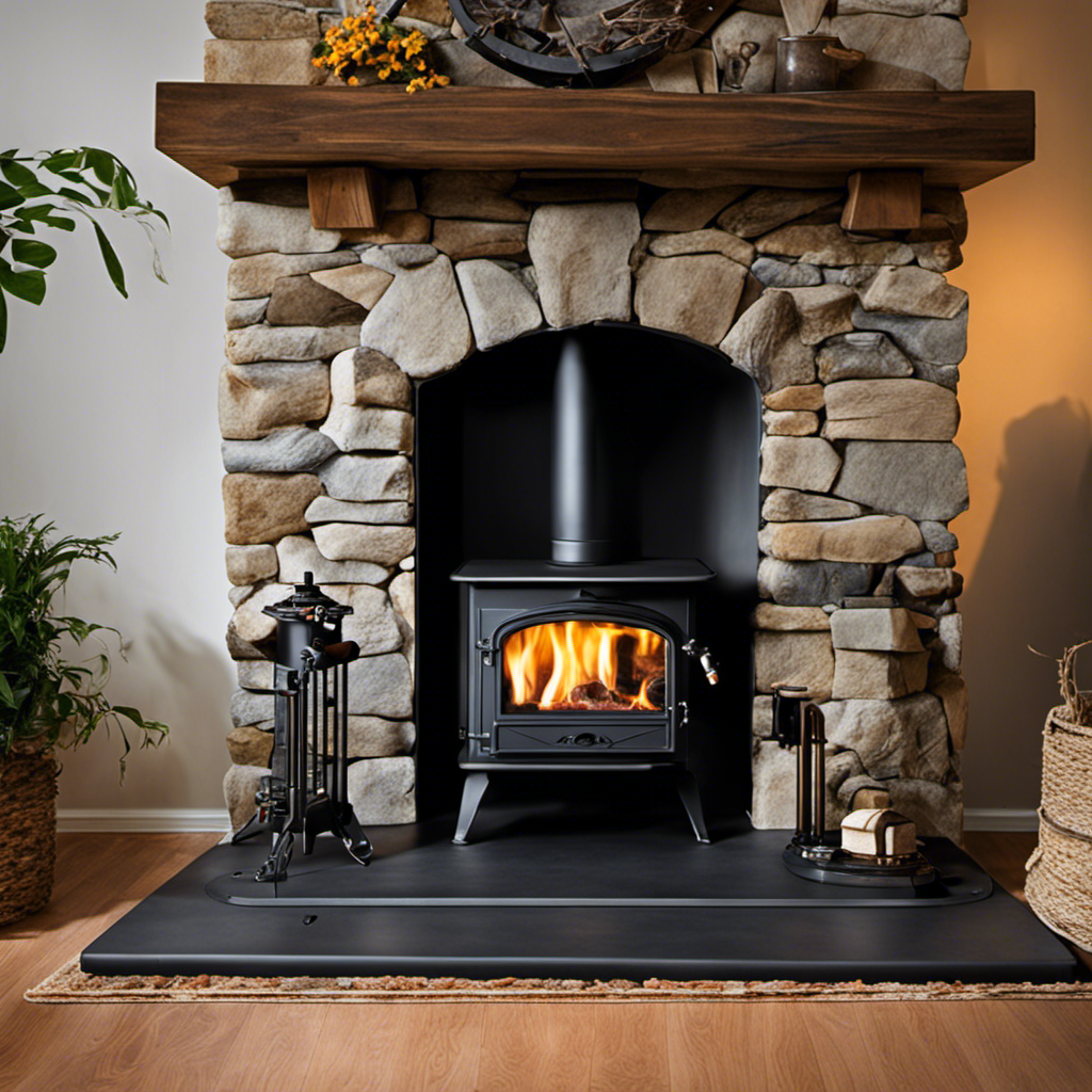 An image depicting a step-by-step guide on converting a natural gas wood stove to propane