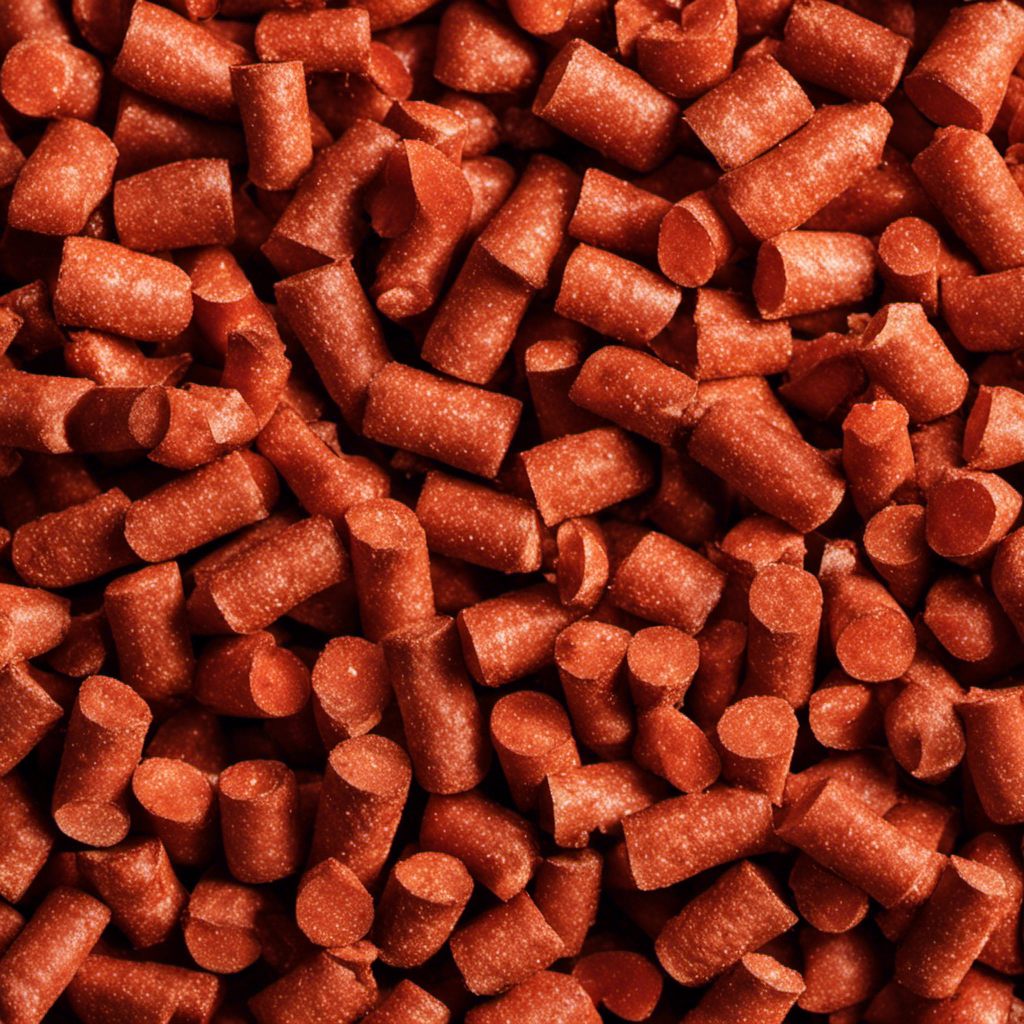 An image capturing a close-up view of expertly stacked wood pellets, arranged meticulously in the combustion chamber of a wood pellet stove