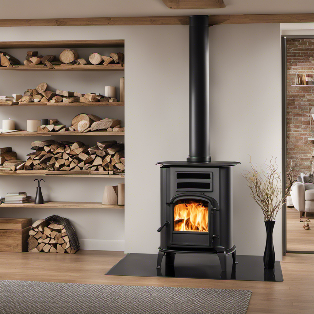 An image showcasing a step-by-step installation guide for a wood stove