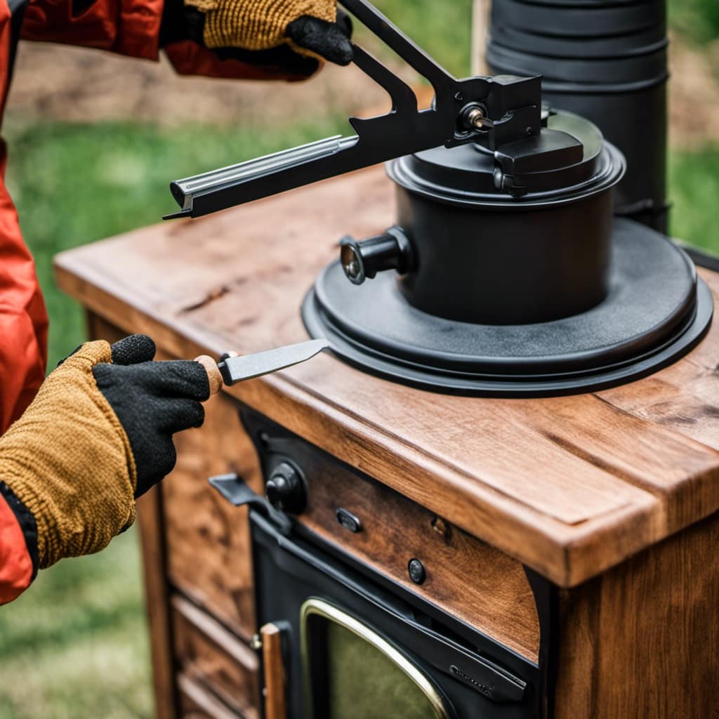 wood stove pipe installation