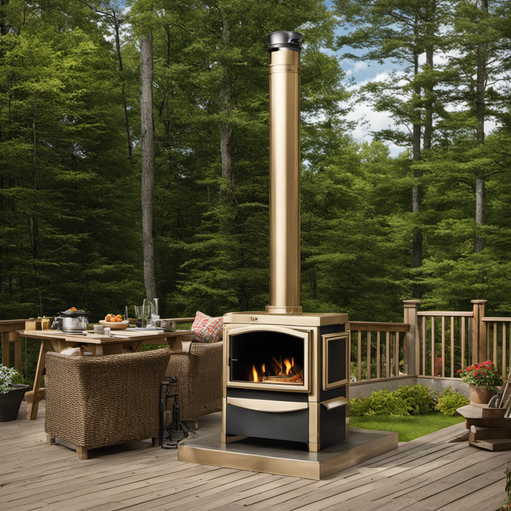 An image capturing the step-by-step process of installing a Lowes wood stove chimney