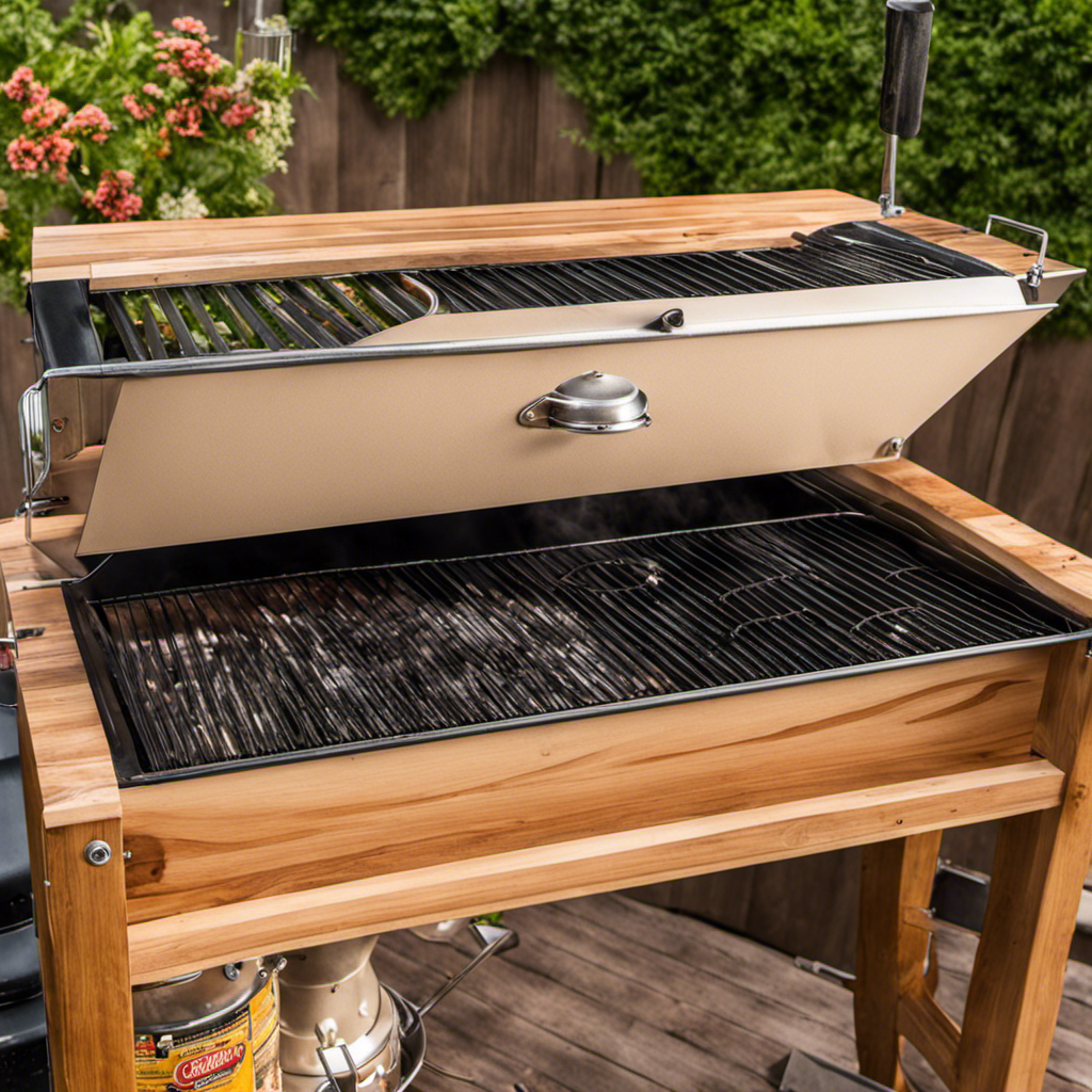 An image showcasing a step-by-step tutorial on crafting a wood chip smoker box for a pellet grill