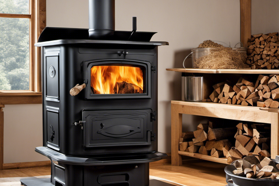 An image showcasing the step-by-step process of crafting a wood stove from scratch