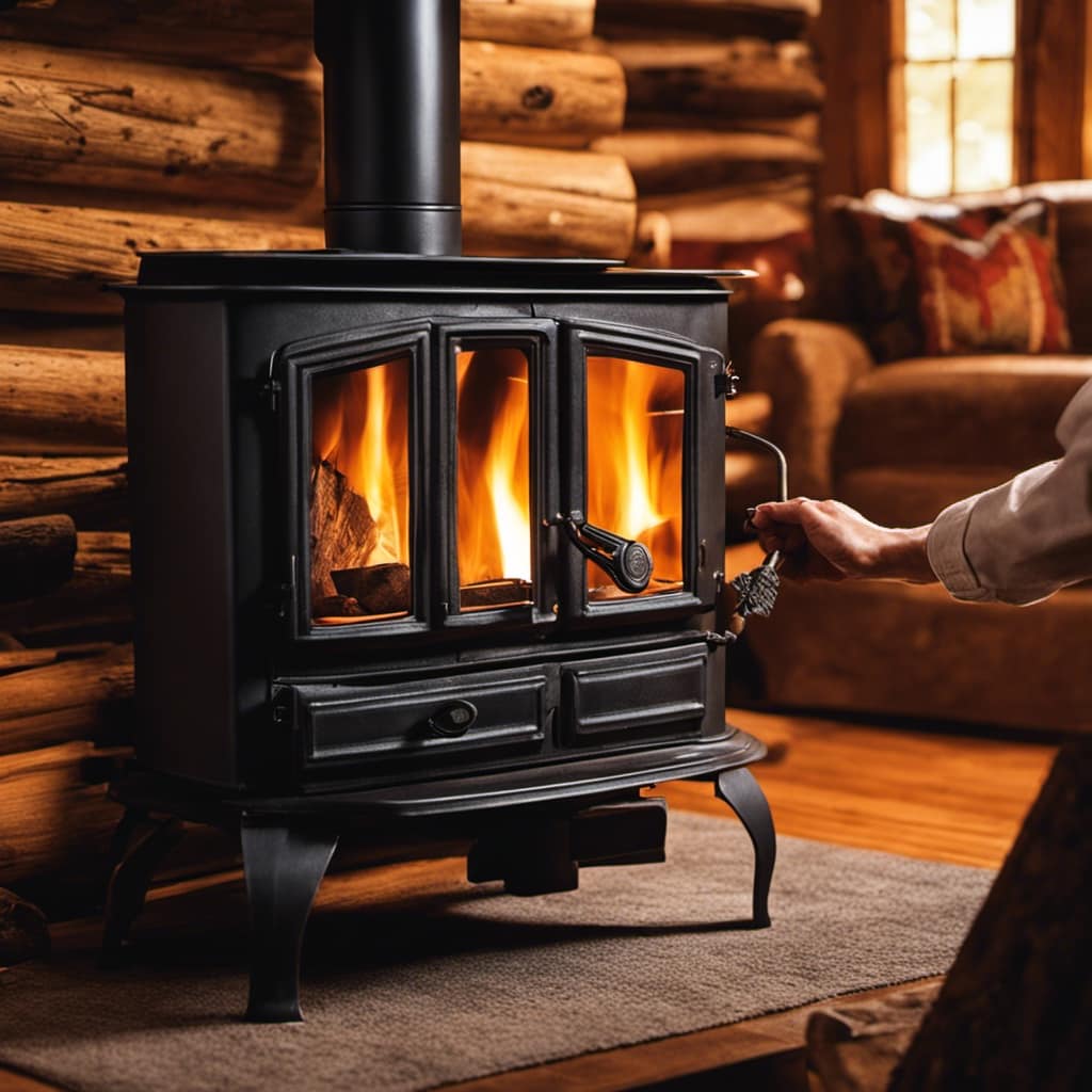 wood stove with blower