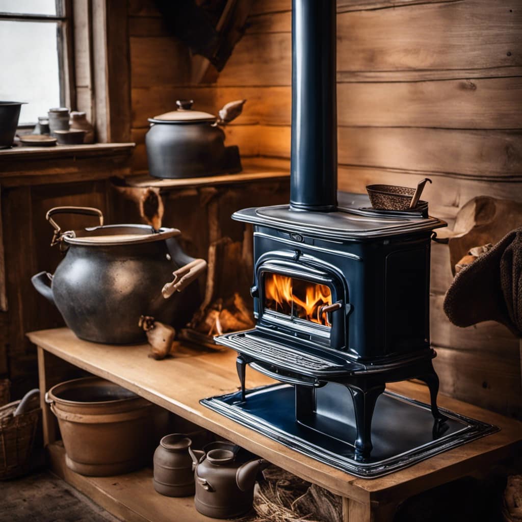 log wood stove