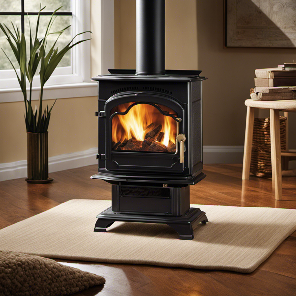 An image that showcases a wood stove fan placed on a dense, shock-absorbing pad
