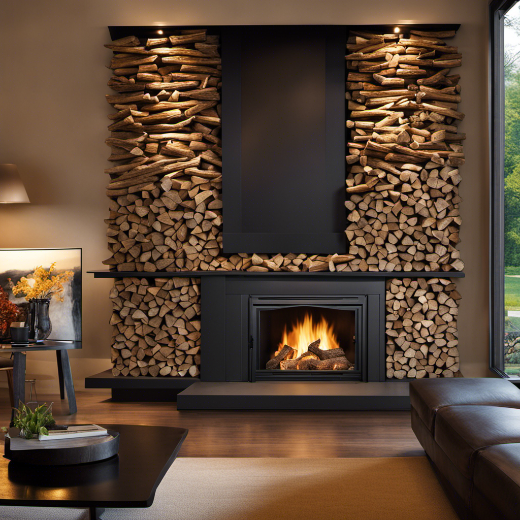 An image showcasing the distinct features of pellet and wood-burning fireplace inserts side by side