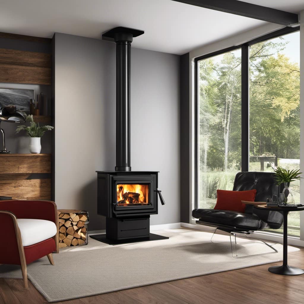 wood burning stove with blower