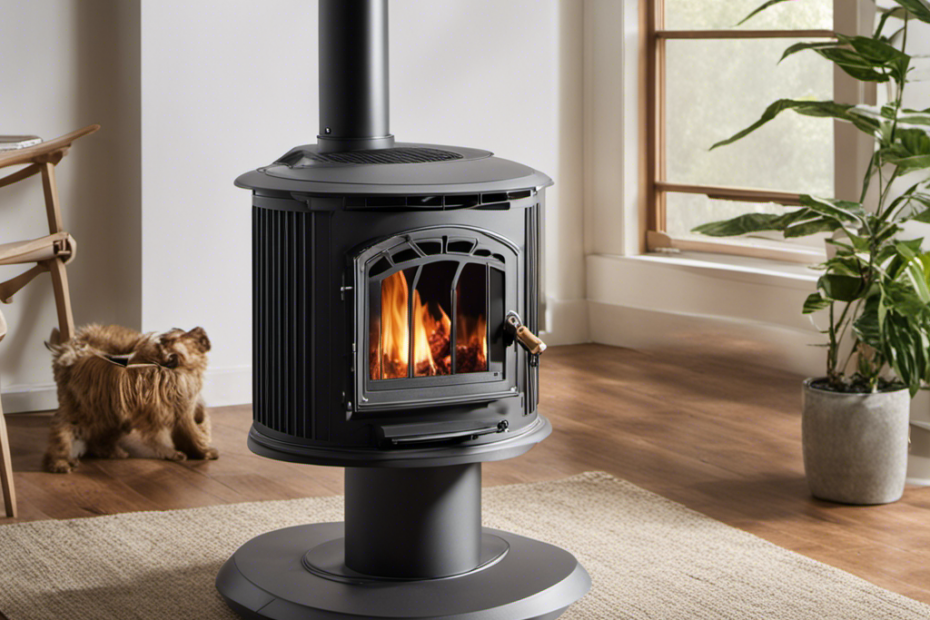 An image showcasing the intricate mechanics of a wood stove eco fan in action