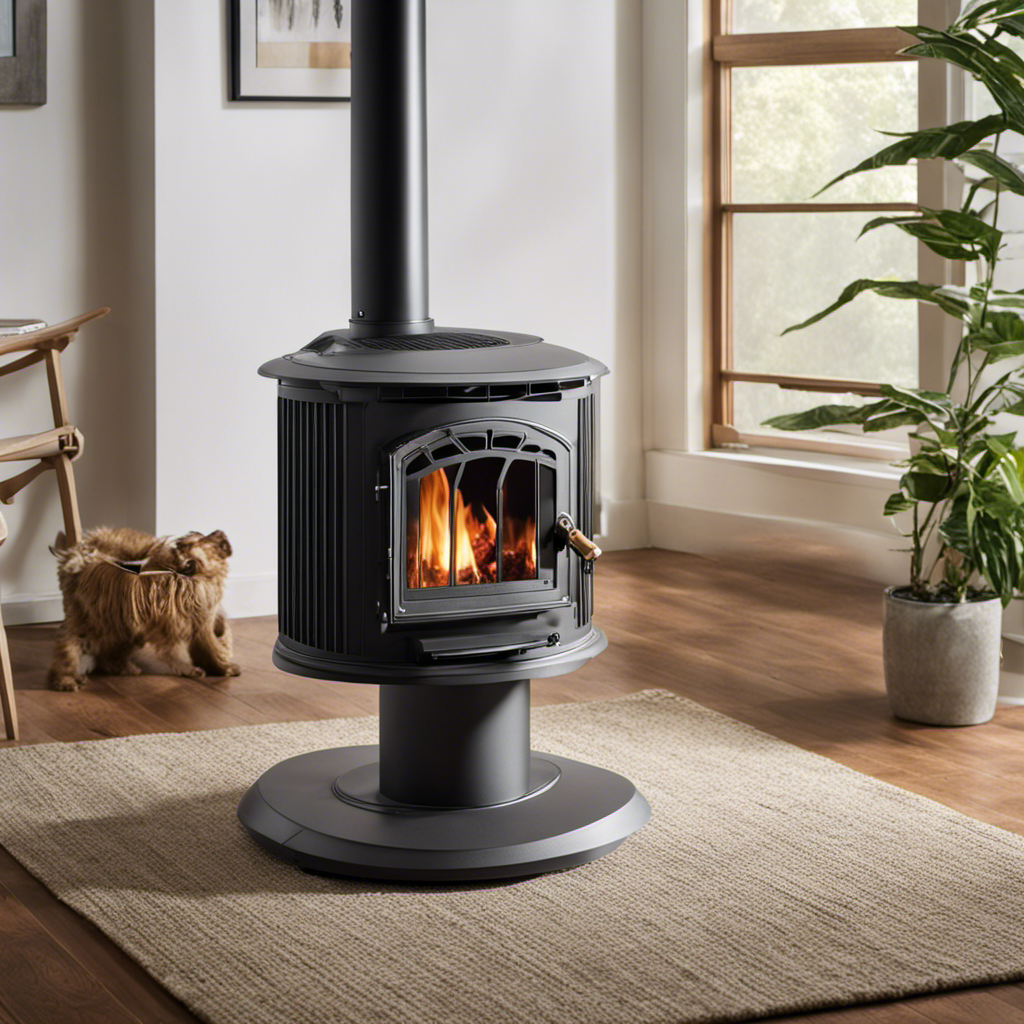 An image showcasing the intricate mechanics of a wood stove eco fan in action