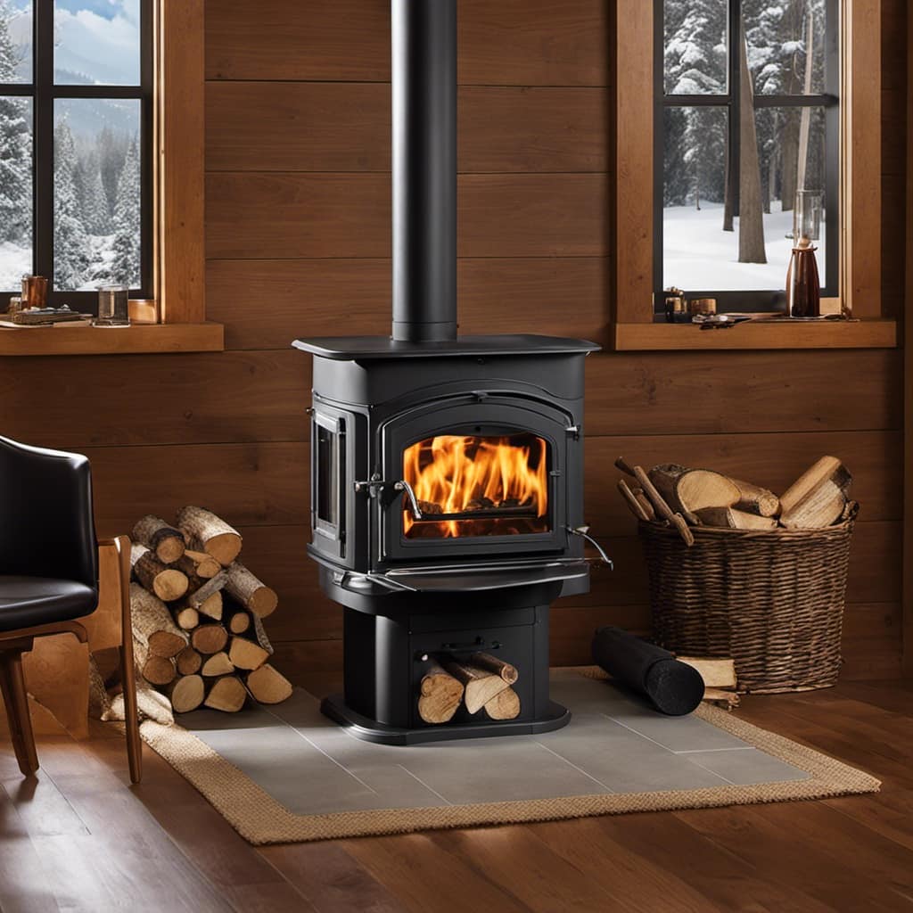 wood burning stove with blower