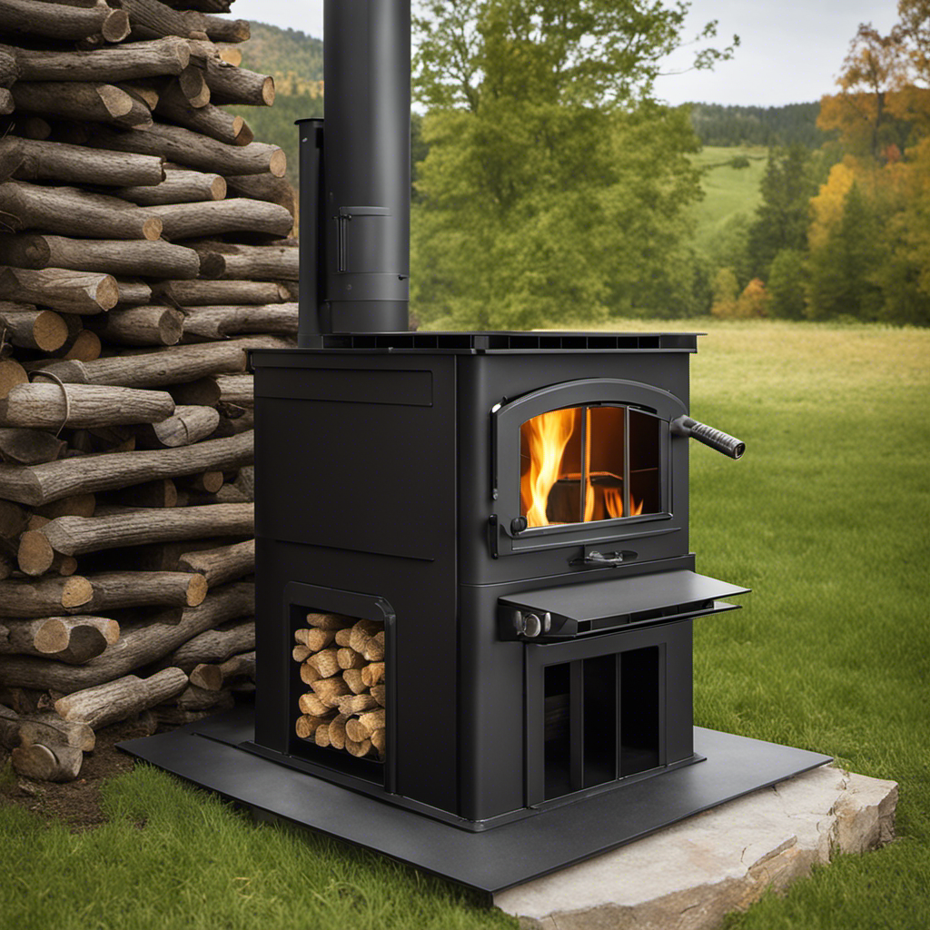 An image showing a step-by-step guide on venting a wood pellet stove