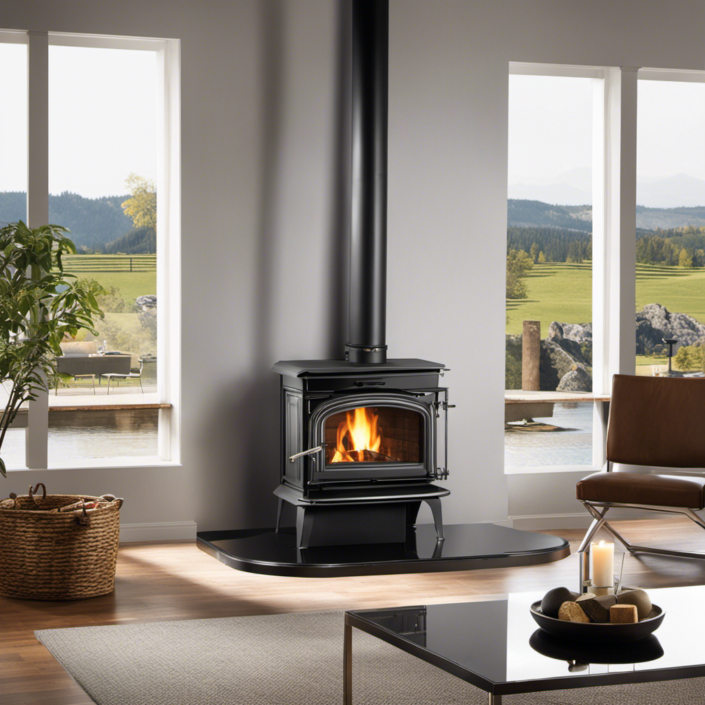 An image showcasing a step-by-step guide on venting a wood stove through a fireplace