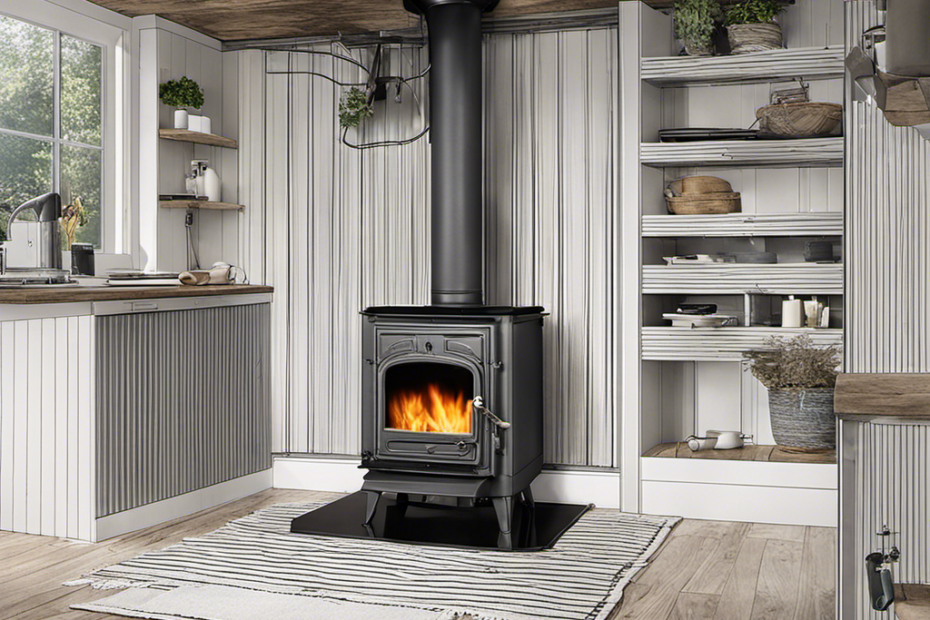 An image depicting a step-by-step guide for wiring a Brunco 190 Wood Stove