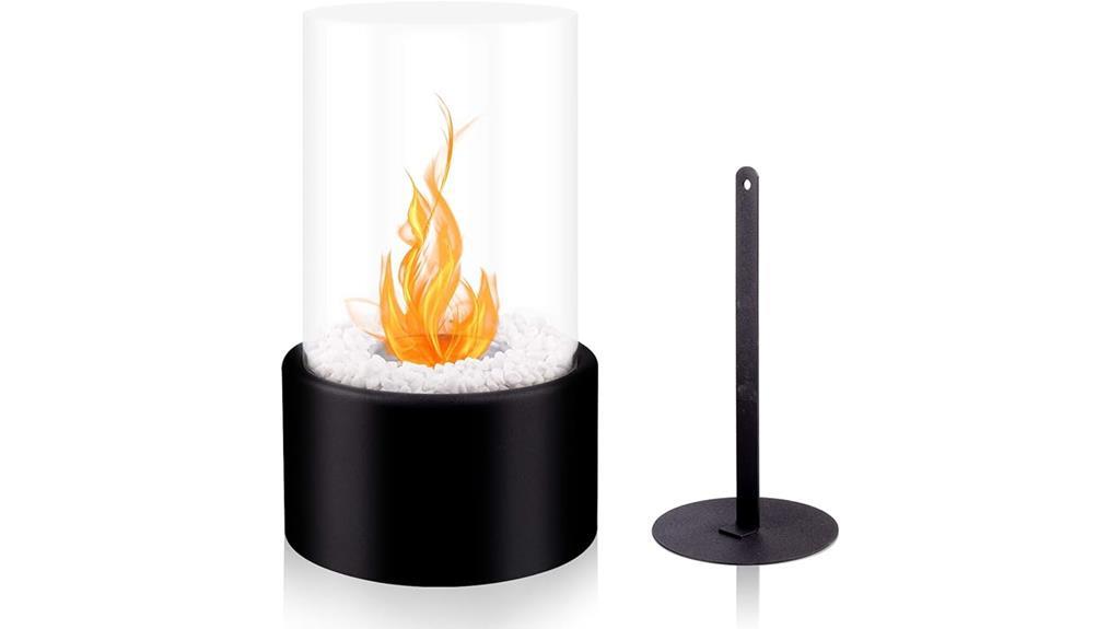 stylish and efficient tabletop fireplace