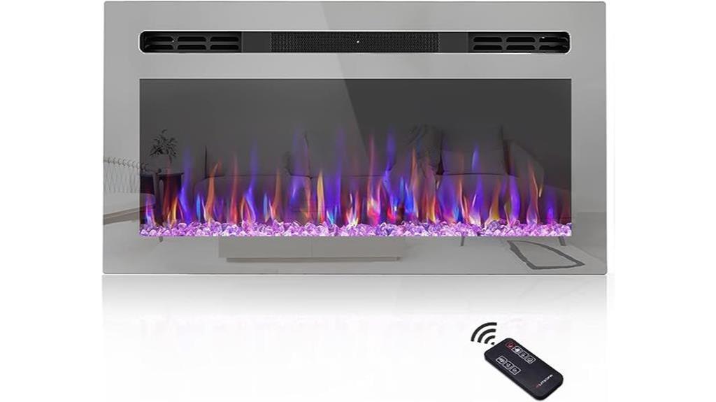 stylish and functional electric fireplace
