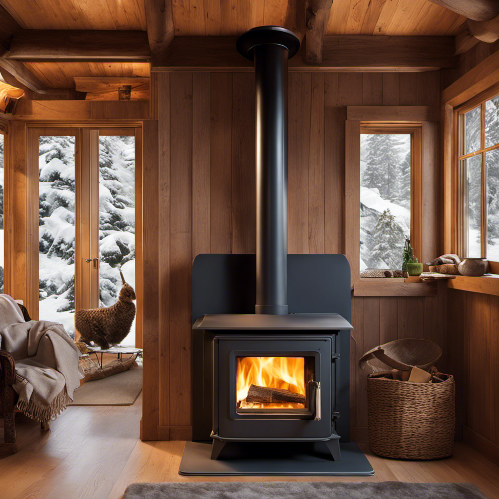 An image showcasing the various methods to maintain an eco-friendly wood stove efficiently