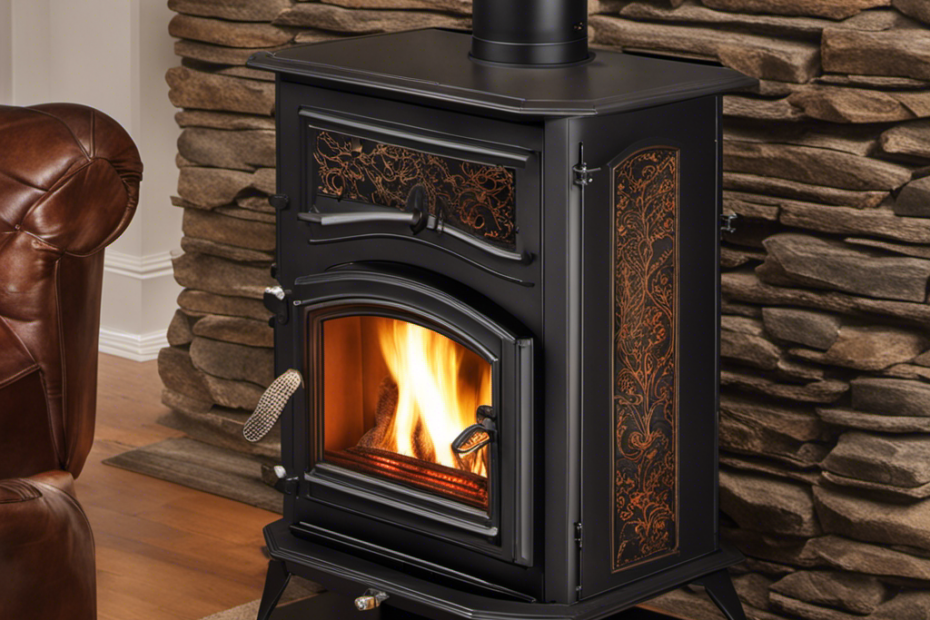An image showcasing the intense, radiant flames of a pellet stove and a wood stove side by side