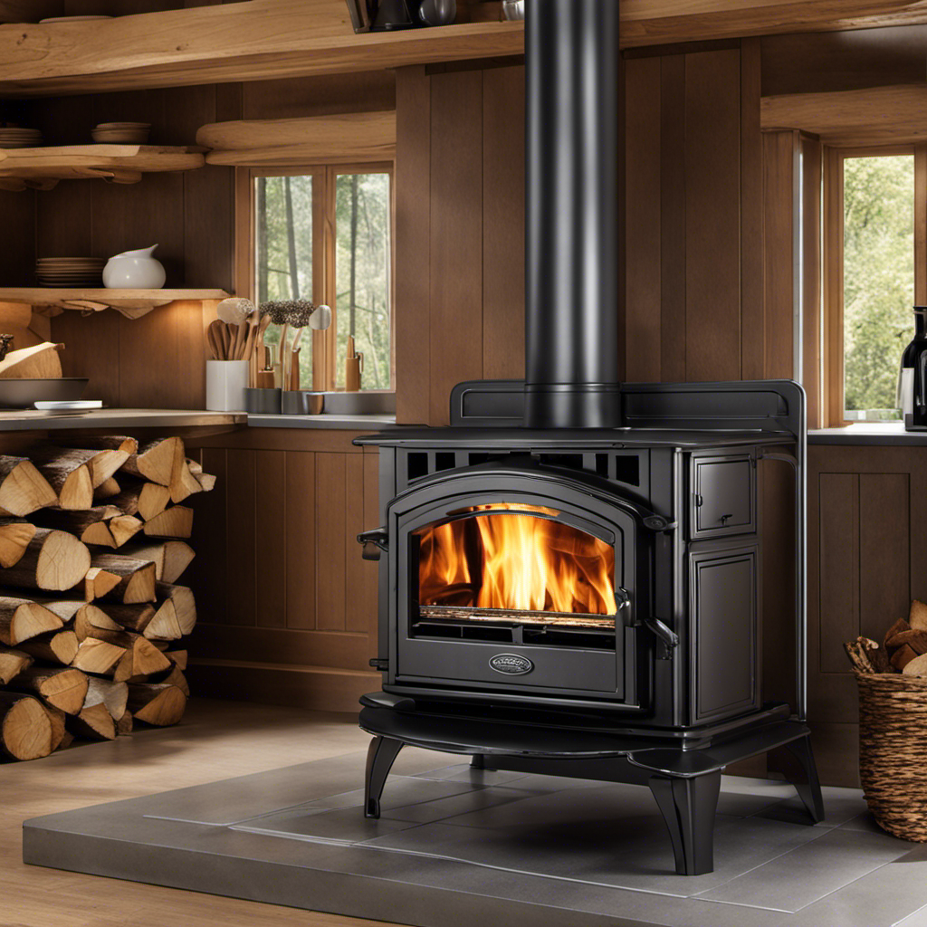 An image contrasting a traditional wood stove with a modern cooktop stove